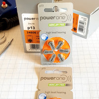 Hearing Aid Batteries 6pce packs