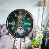 Clock Metal Wall Motion Emerald Green600mm TC66
