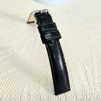Watch Straps Italian Leather Black sizing 10-24mm