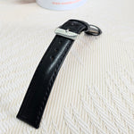 Watch Straps Italian Leather Black sizing 10-24mm