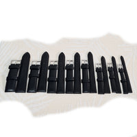 Watch Straps Italian Leather Black sizing 10-24mm