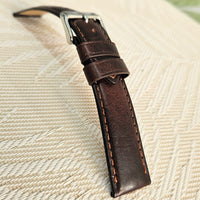 Watch Straps Italian Leather BROWN sizes 10-24mm