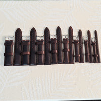 Watch Straps Italian Leather BROWN sizes 10-24mm