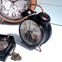 paris style bells metal alarm clock