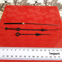 black plain clock hands