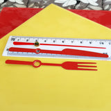 red clock hands novelty
