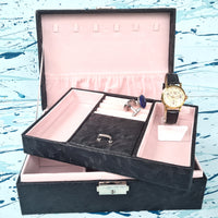 Jewellery box  TJ11-Black, Hot Pink