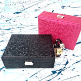 Jewellery box  TJ11-Black, Hot Pink
