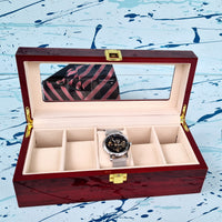 Watch Storage Polished  Box Wood TJ18 -