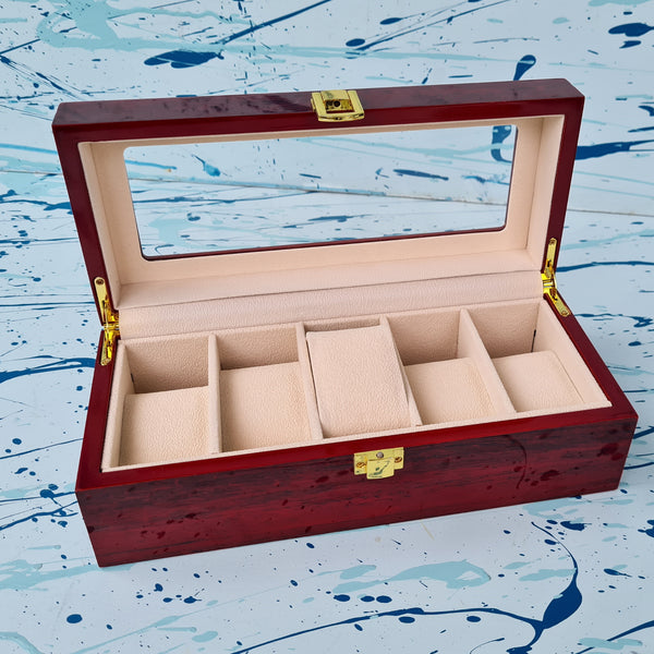Watch Storage Polished  Box Wood TJ18 -