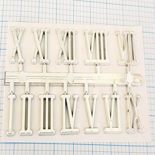silver stick on roman numbers