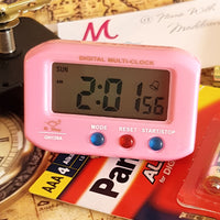 mini digital clock alarm pink