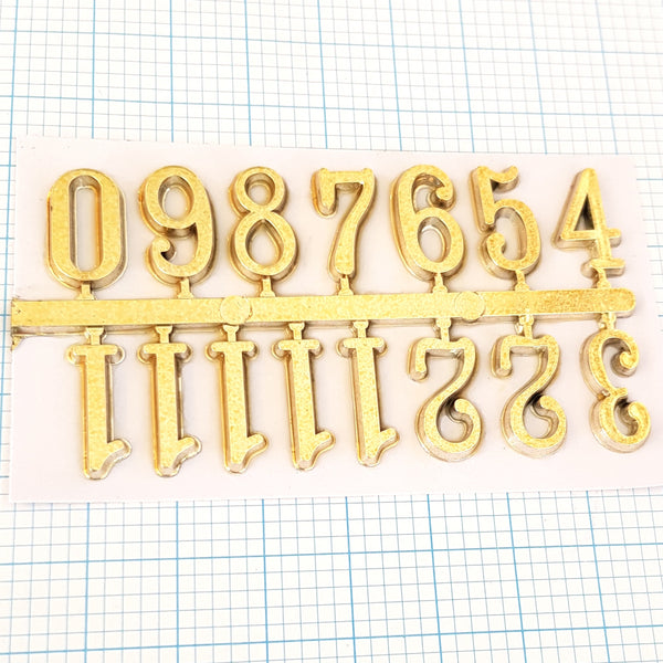 gold clock numbers