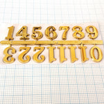 gold clock numbers sticky back
