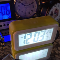 Blue light digital alarm clock