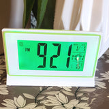 digital world time alarm clock with light
